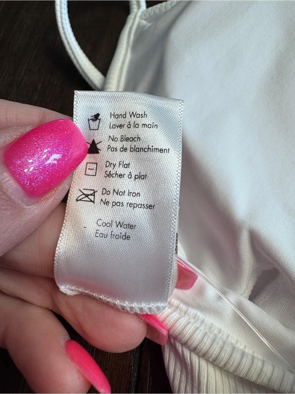 L*Space Helena Bikini Top White Ribbed U-Wire Swim Top M NWT $99